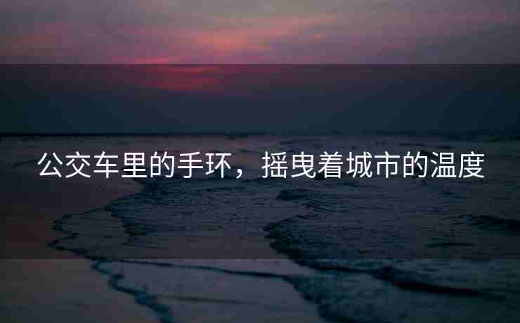 公交车里的手环，摇曳着城市的温度