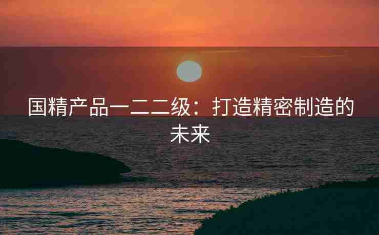 国精产品一二二级：打造精密制造的未来