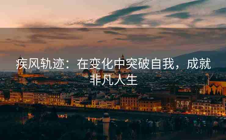 疾风轨迹：在变化中突破自我，成就非凡人生